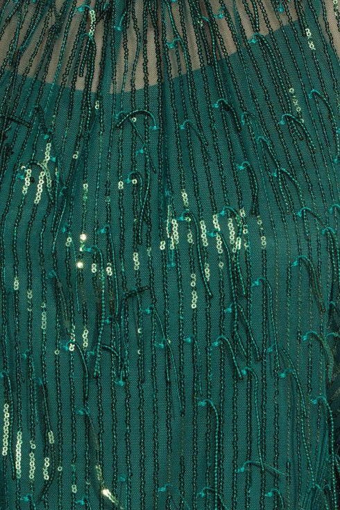 Sequin Fringe Acadia Top – Glitter Pine